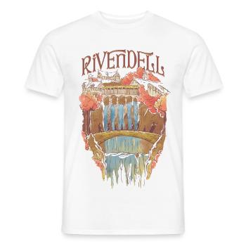 Der Herr Der Ringe Rivendell & Gefährten - Männer T-Shirt - Weiß - Vorne - AI Model Male 178 dark (178cm)