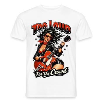 Too Loud For The Crowd: Rockabilly Pin-Up Girl - Männer T-Shirt - Weiß - Vorne - AI Model Male 178 dark (178cm)