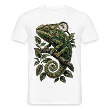 Herpetologie Herpetologe Chamäleon - Männer T-Shirt - Weiß - Vorne - AI Model Male 178 dark (178cm)