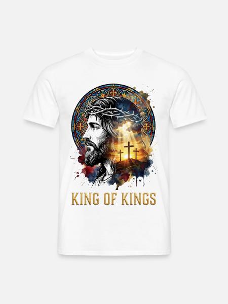 King of Kings Jesus Christus - Männer T-Shirt - Weiß