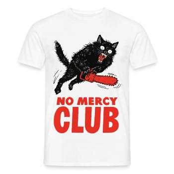 102026_-_Shirt_Design_-_No_mercy_club - Männer T-Shirt - Weiß - Vorne - AI Model Male 178 dark (178cm)