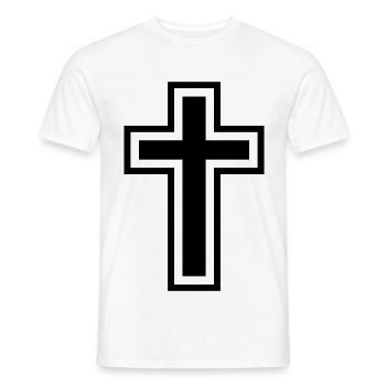 Cross - Men's T-Shirt - white - Front - AI Model Male 178 dark (178cm)