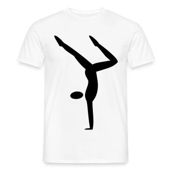 Appui tendu renversé - T-shirt homme - blanc - Devant - AI Model Male 178 dark (178cm)