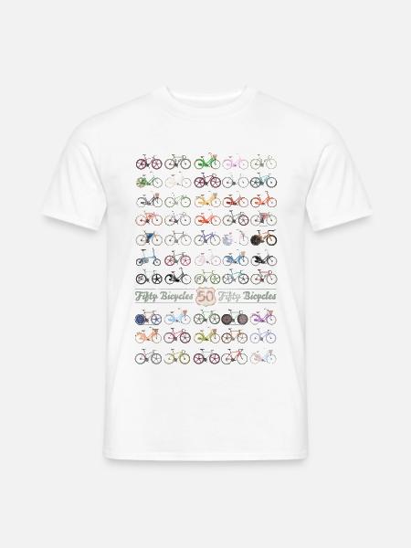 50 Fahrräder - Männer T-Shirt - Weiß