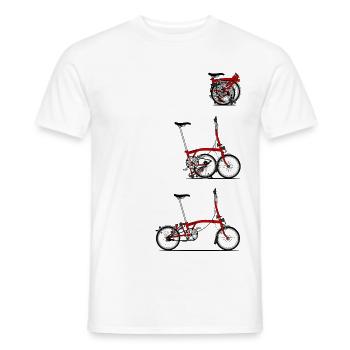 Ich liebe mein Brompton Folding Bike - Männer T-Shirt - Weiß - Vorne - AI Model Male 178 dark (178cm)