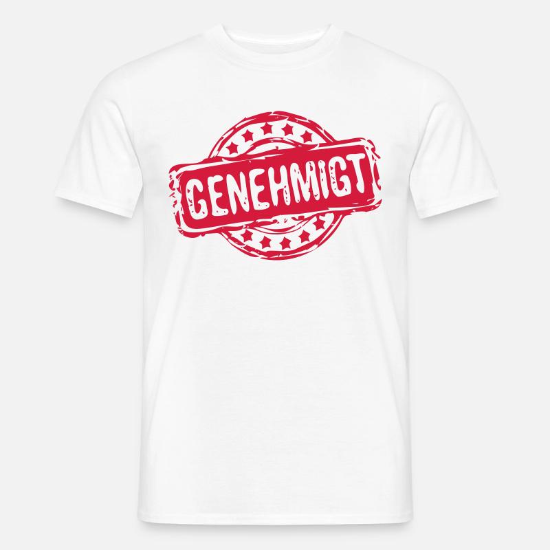 Stempel GENEHMIGT - Männer T-Shirt - Weiß