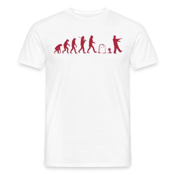 Evolution - T-shirt homme - blanc - Devant - AI Model Male 178 dark (178cm)