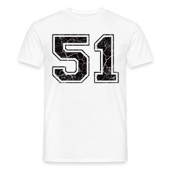 Paie 51 in Grunge Look - T-shirt homme - blanc - Devant - AI Model Male 178 dark (178cm)
