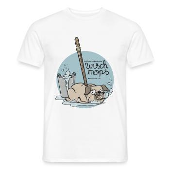 Pug - Men's T-Shirt - white - Front - AI Model Male 178 dark (178cm)