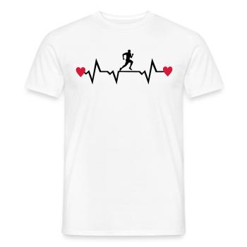 coureur t-shirt, Courir - T-shirt homme - blanc - Devant - AI Model Male 178 dark (178cm)
