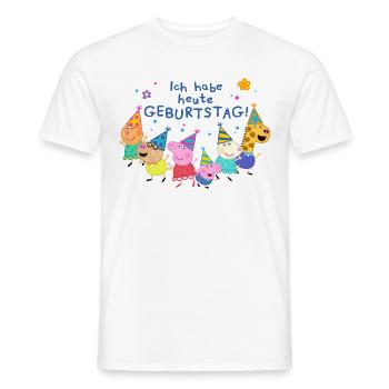 Peppa Pig Geburtstagsdesign Mit Spruch - Männer T-Shirt - Weiß - Vorne - AI Model Male 178 dark (178cm)