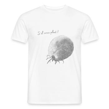 Polie Tick - Männer T-Shirt - Weiß - Vorne - AI Model Male 178 dark (178cm)