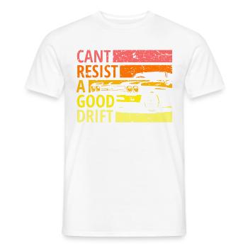 Cant resist a drift, Drift, Drive - Men's T-Shirt - white - Front - AI Model Male 178 dark (178cm)