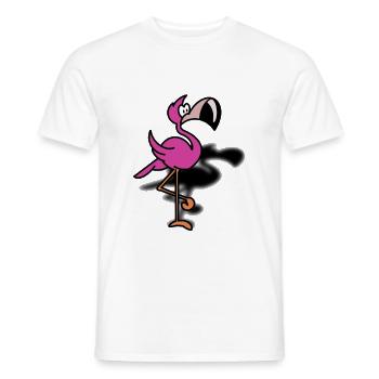 Flamingo Flamingo Flamingo - Men's T-Shirt - white - Front - AI Model Male 178 dark (178cm)
