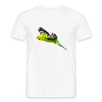 Perruche oiseau - T-shirt homme - blanc - Devant - AI Model Male 178 dark (178cm)
