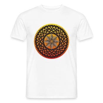 Yoga mandala - Men's T-Shirt - white - Front - AI Model Male 178 dark (178cm)