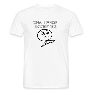 Meme challenge accepted - Männer T-Shirt - Weiß - Vorne - AI Model Male 178 dark (178cm)
