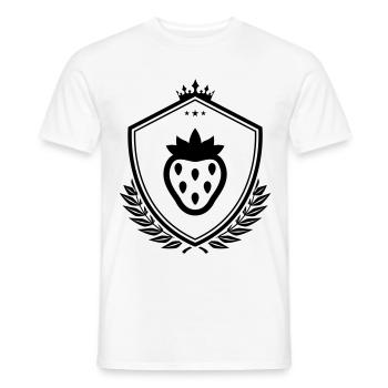 Erdbeere schild - Männer T-Shirt - Weiß - Vorne - AI Model Male 178 dark (178cm)
