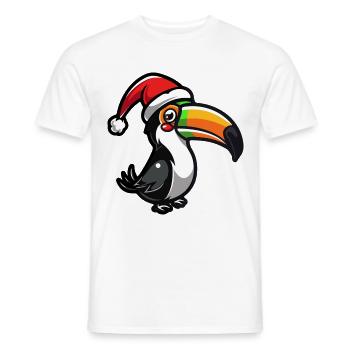 Toucan Bird Christmas - Men's T-Shirt - white - Front - AI Model Male 178 dark (178cm)