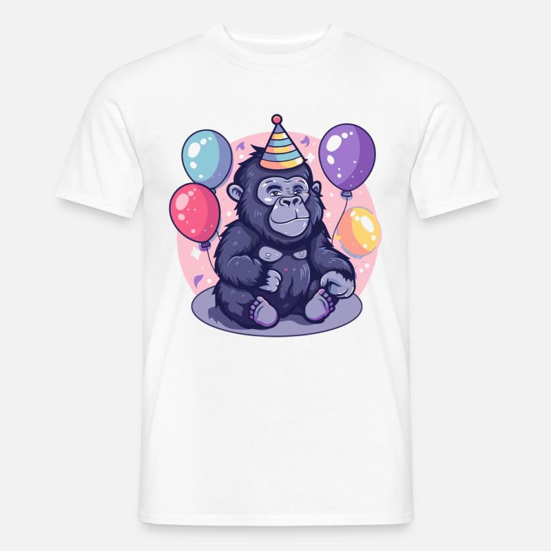 Gorilla Birthday Comic - Men’s T-shirt - white