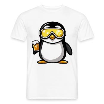 Pinguin Ski Bier - Männer T-Shirt - Weiß - Vorne - AI Model Male 178 dark (178cm)