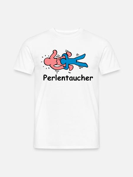 Perlentaucher - Männer T-Shirt - Weiß
