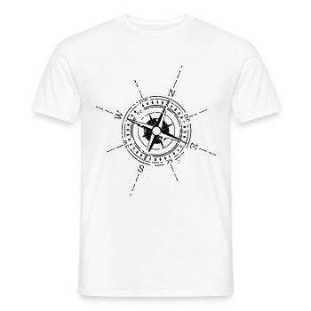 Kompass - Männer T-Shirt - Weiß - Vorne - AI Model Male 178 dark (178cm)