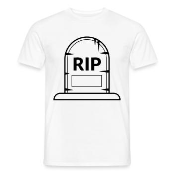 Grabstein - Männer T-Shirt - Weiß - Vorne - AI Model Male 178 dark (178cm)
