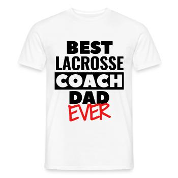 Best Lacrosse Coach Dad ever. - Men's T-Shirt - white - Front - AI Model Male 178 dark (178cm)