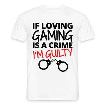 Wenn die Liebe zum Spielen ein Verbrechen ist. Ich bin schuldig. - Männer T-Shirt - Weiß - Vorne - AI Model Male 178 dark (178cm)