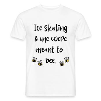 Eislaufen & ich waren dazu bestimmt, Bienen zu sein - Männer T-Shirt - Weiß - Vorne - AI Model Male 178 dark (178cm)