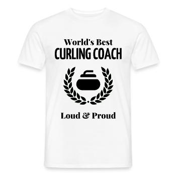 Der beste Curling-Trainer der Welt. - Männer T-Shirt - Weiß - Vorne - AI Model Male 178 dark (178cm)
