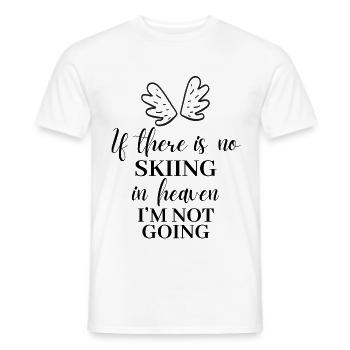 S’il n’y a pas de ski au paradis. J’y vais pas. - T-shirt homme - blanc - Devant - AI Model Male 178 dark (178cm)