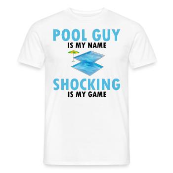Conceptions de sauveteurs pour les techniciens de piscine - T-shirt homme - blanc - Devant - AI Model Male 178 dark (178cm)