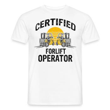 Gabelstaplerfahrer und Lagerhaus Gabestaplerfahrer - Männer T-Shirt - Weiß - Vorne - AI Model Male 178 dark (178cm)