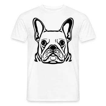 Hundekopf Französiche Bulldogge - Männer T-Shirt - Weiß - Vorne - AI Model Male 178 dark (178cm)