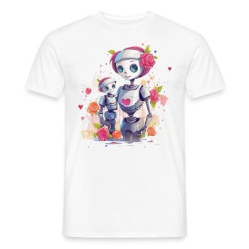 Niedliche Roboter-Mama - Männer T-Shirt - Weiß - Vorne - AI Model Male 178 dark (178cm)