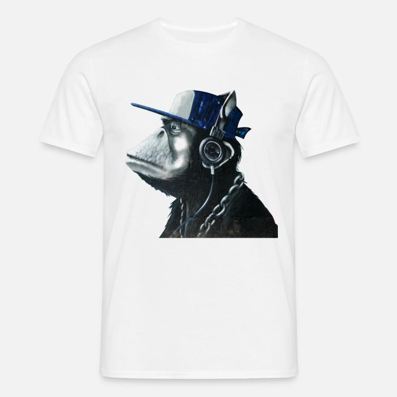 Affe Graffiti von Custom - Männer T-Shirt - Weiß