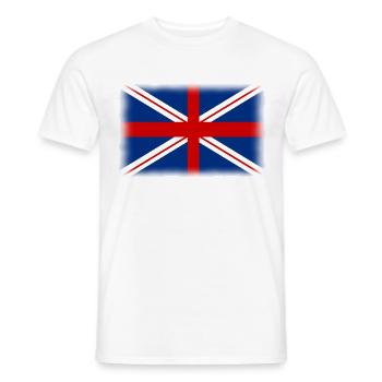 drapeau anglais - T-shirt homme - blanc - Devant - AI Model Male 178 dark (178cm)