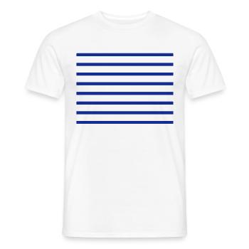 Marinière - T-shirt homme - blanc - Devant - AI Model Male 178 dark (178cm)