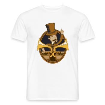 Retro dj vintage - Men's T-Shirt - white - Front - AI Model Male 178 dark (178cm)