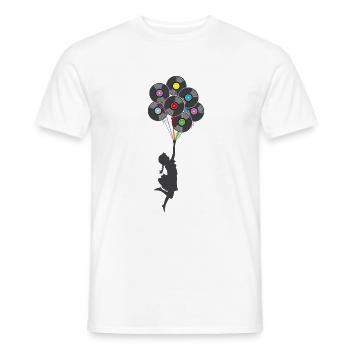 Fille vinyle ballons - T-shirt homme - blanc - Devant - AI Model Male 178 dark (178cm)