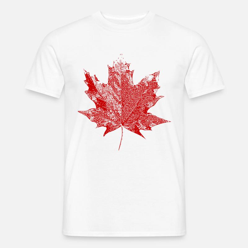Maple leaf - Männer T-Shirt - Weiß