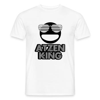 atzeking - Men's T-Shirt - white - Front - AI Model Male 178 dark (178cm)