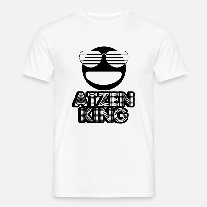 Atzen King Smiley - Männer T-Shirt - Weiß