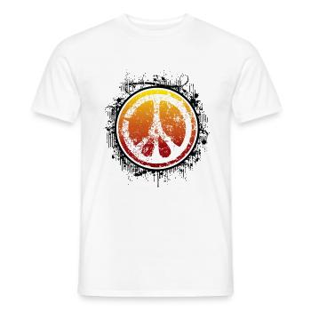 Peace de - Männer T-Shirt - Weiß - Vorne - AI Model Male 178 dark (178cm)