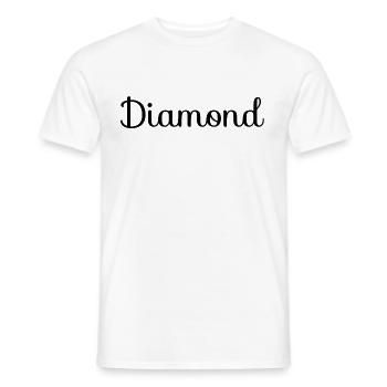 Diamond Diamond Crystal Valuable - Men's T-Shirt - white - Front - AI Model Male 178 dark (178cm)
