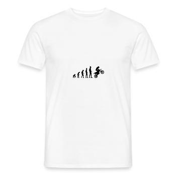 Evolution Affe Mensch Motorrad - Männer T-Shirt - Weiß - Vorne - AI Model Male 178 dark (178cm)