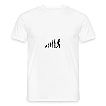 Evolution Affe Mensch Fotograf - Männer T-Shirt - Weiß - Vorne - AI Model Male 178 dark (178cm)