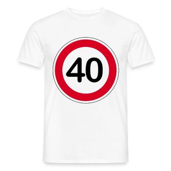 40 - T-shirt homme - blanc - Devant - AI Model Male 178 dark (178cm)